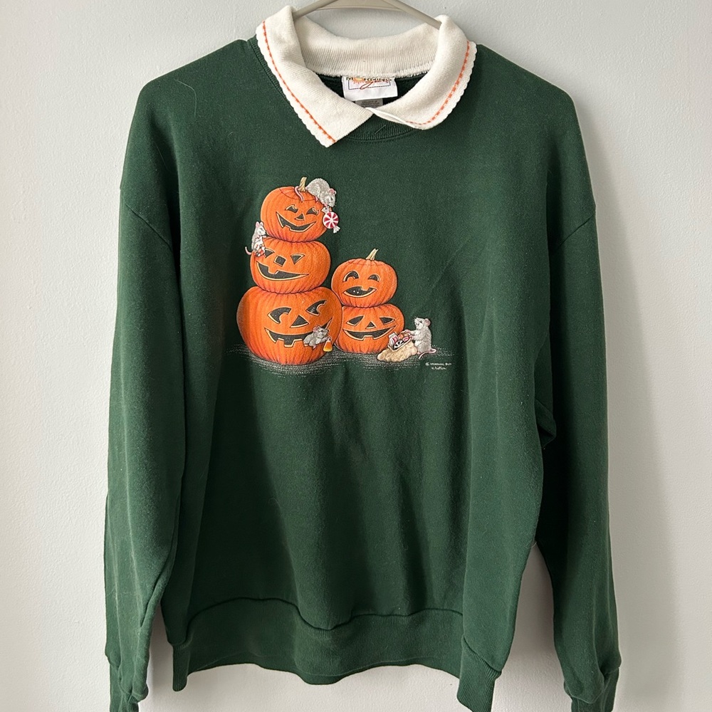 Festive Green Pumpkin Sweater